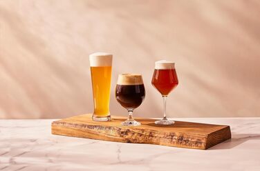 Склянки для пива Krosno Biergläser 500 мл, набір 6 шт. Універсальні, елегантний дизайн 