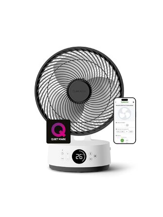 Вентилятор підлоговий MeacoFan Sefte®: тихий (25 дБ), з пультом, дисплеєм, 3D-коливаннями, таймером, нічний режим, для спальні та вітальні, 3 роки гарантії