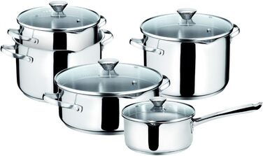 Набір каструль Lagostina Smart Set (9 шт.), нержавіюча сталь, сріблястий, 22 см