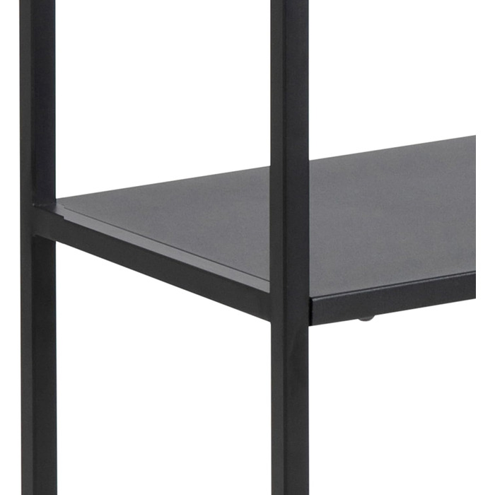 Консольний стіл AC Design Furniture Nino з металу, чорний, індустріальний стиль, з 1 полицею, для вітальні та передпокою, 79,5x80,5x26 см