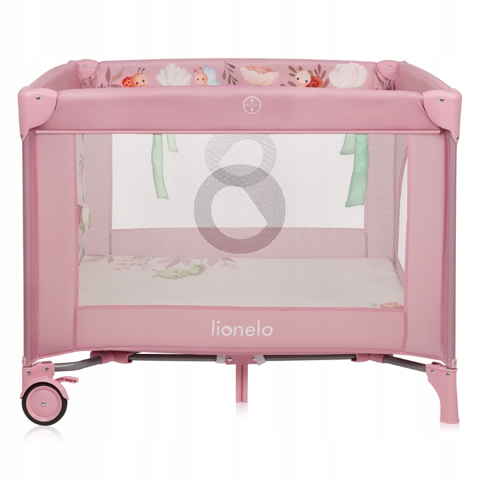 Манеж для дитини Lionelo Mille+ складаний, з матрацом, сумкою для транспортування та колесами