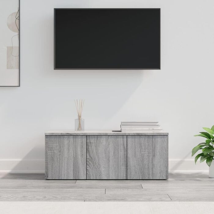 Тумба під телевізор vidaXL, сіра Sonoma, 80x34x30 см, ДСП, меблі для вітальні