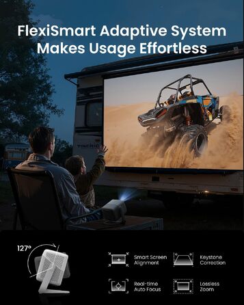 JMGO N1S 4K UHD Міні-проектор: Лазерний, 1100 ANSI люмен, Google TV, HDR10, Dolby Audio, для дому та бізнесу