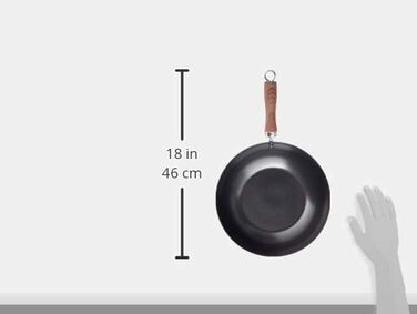 Вок WECOOK! Carbono 28 см для індукції, антипригарне титанове покриття QUANTANIUM, 3-шарове, екологічний, без ПФОА, вуглецева сталь, ручка під дерево, для всіх типів плит (індукція, газ, склокераміка)