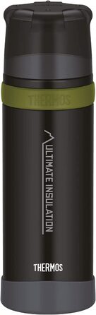Термос для напоїв THERMOS Mountain 0,75 л, чорний, нержавіюча сталь, з чашкою, 24 год гарячий/холодний, легкий та міцний, BPA-free, для походів