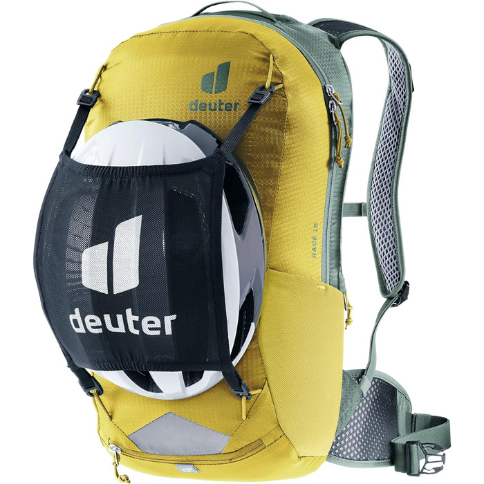 Велорюкзак Deuter Race 16, 16 л, Turmeric-Ivy, для велосипедистів