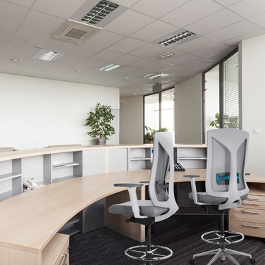 Робоче крісло / робочий табурет HALIFAX WORK тканина / сітка тканина сірий hjh OFFICE
