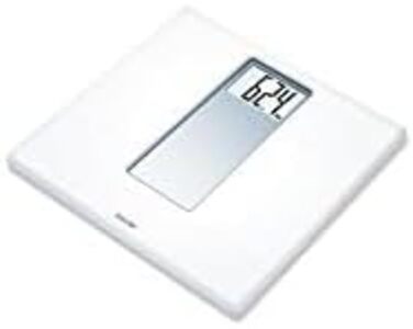 Ваги для людей Beurer PS 160, електронні, LCD-дисплей, великі цифри 4,7 см, вантажопідйомність 180 кг, білий ретро-дизайн