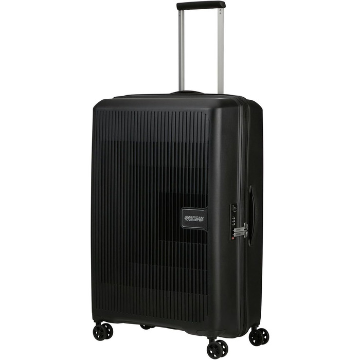 Валіза American Tourister Aerostep Spinner L, розширювана, 77 см, 101.5/109 л, чорна