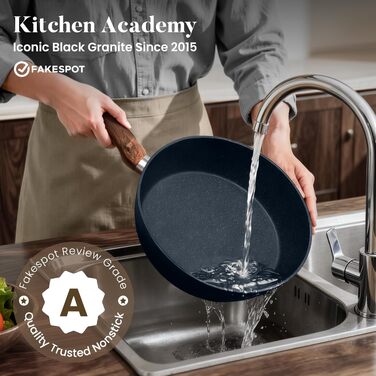 Набір посуду для індукційної плити Kitchen Academy, 12 предметів, антипригарне гранітне покриття, бежевий