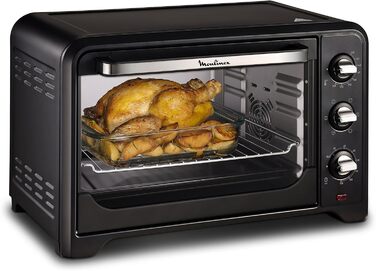 Духовка електрична Moulinex Optimo OX484810 39 л конвекційна, 6 режимів, термостат до 240°C, таймер 120 хв, деко та решітка