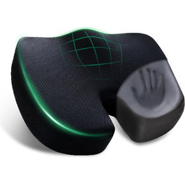 Подушка для сидіння EGOHOME з Memory Foam, клиноподібна для підтримки спини (70-90 кг), дихаюча, знімний чохол - для офісного крісла, стільця