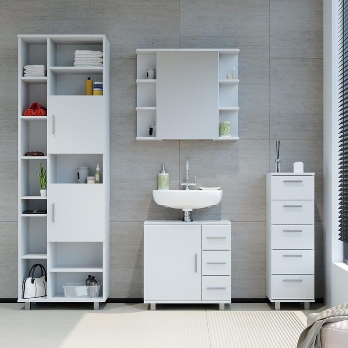 Пенал для ванної Vicco Ilias, білий, 30x95 см