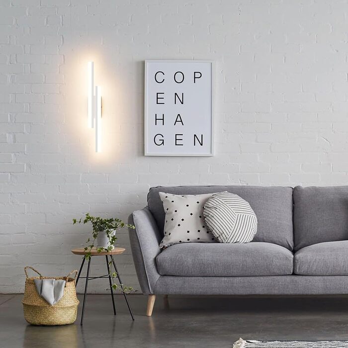 Світильник Klighten настінний LED 56 см, 18 Вт, 1250 Лм, сучасний, чорний, для спальні, вітальні, коридору, сходів, тепле світло 3000K, 110-240В
