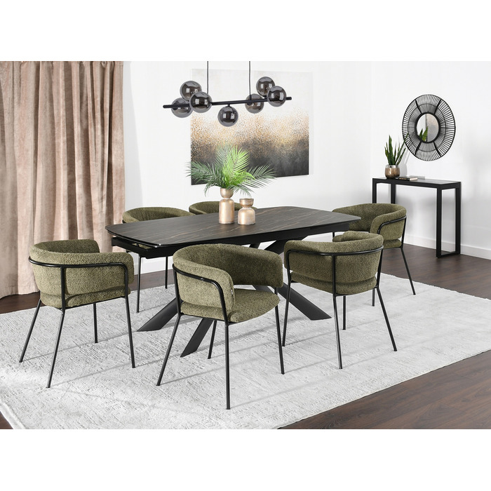Стілець Mebel-Partner, оббивка тканина, зелений, 1 шт.