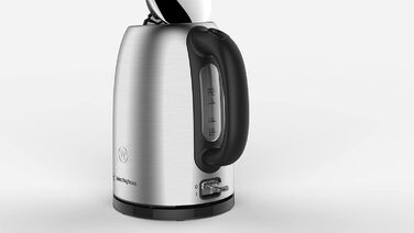 Електрочайник WESTINGHOUSE Basic 2200 Вт, 1,7 л, нержавійка, індикатор рівня води, фільтр від накипу, автостоп, сріблястий