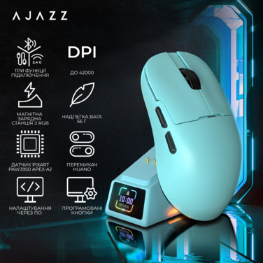 Бездротова миша Ajazz AJ159 APEX Blue (AJM159-A-BLUE)