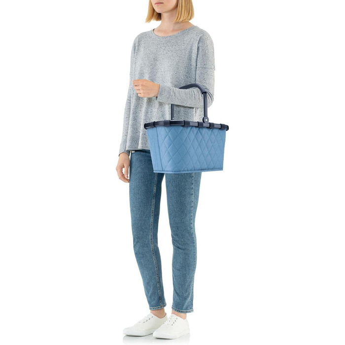 Кошик для покупок Reisenthel Carrybag Rhombus Blue, водовідштовхувальний, міцний, з великою місткістю та внутрішньою кишенею