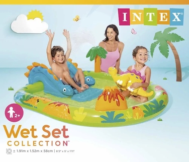 Надувний ігровий центр-басейн з гіркою Intex 191 x 152 см