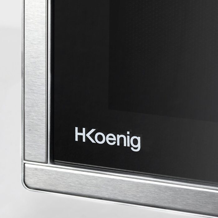 Мікрохвильова піч з грилем H.Koenig VIO7, 23 л, 1000 Вт, 9 програм, срібляста