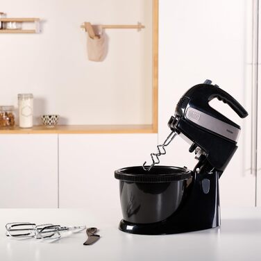 Кухонний міксер BLACK+DECKER BXMXA500E, 500 Вт, 2,5 л, 5 швидкостей, турбо, знімна чаша, насадки для замішування і збивання
