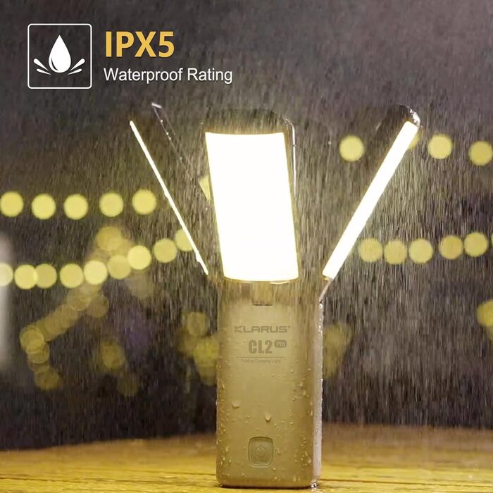 Кемпінговий ліхтар KLARUS CL2 Pro 14000 мА·год, LED-лампа 750 люмен, 8 режимів, акумуляторний, для кемпінгу та подарунку
