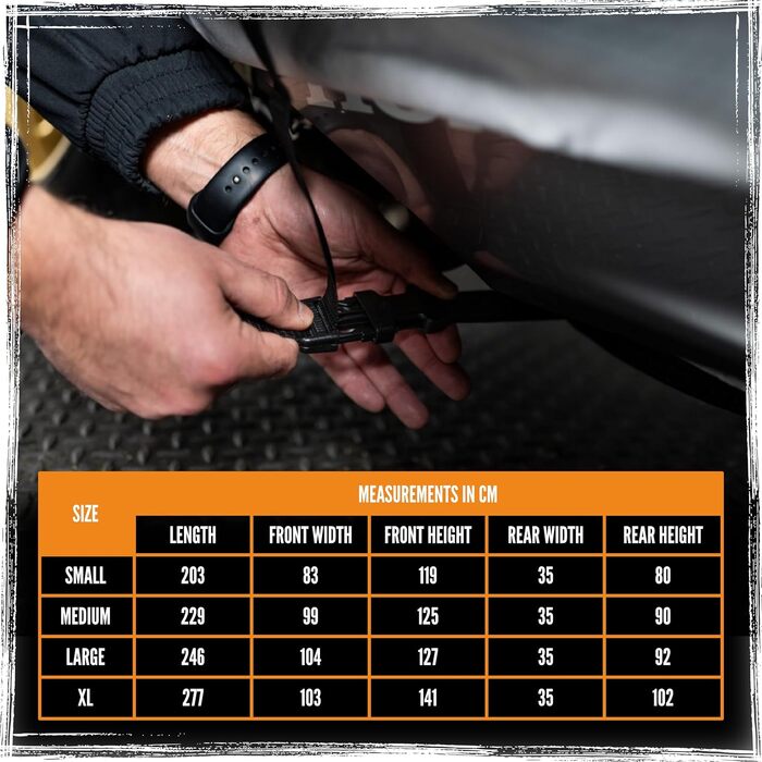 Водонепроникний чохол для мотоцикла TruTension Heavy Duty, чорний, розмір M
