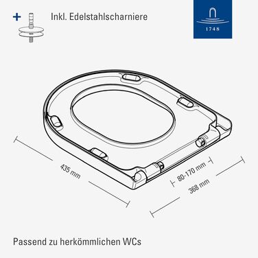 Сидіння для унітаза Villeroy & Boch Universal овальне, біле глянцеве, з мікроліфтом (м'яке закриття), знімне, ударостійкий дюропласт, оригінальна запчастина 8M94S101