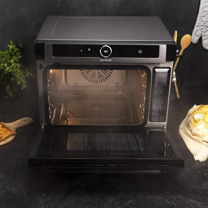 Пароварі-піч Cecotec Bake&Steam 4000 Combi Gyro, 2400 Вт, 3-в-1: пароварка, конвекційна піч та аерофритюрниця, 40 л, 7 функцій