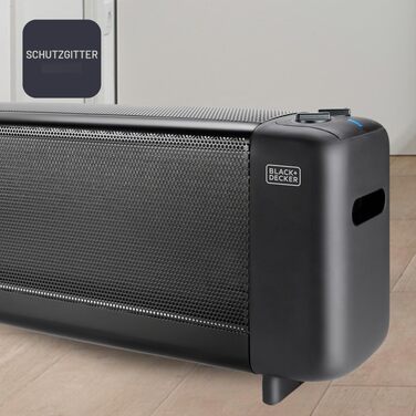Масляний радіатор BLACK+DECKER BXRA2300E, 1500 Вт, 11 секцій, з термостатом та захистом від перегріву, чорний