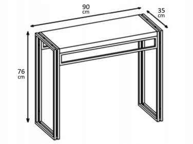 Консольний столик Halmar Bolivar KN1, 90x35x76 см, золотий дуб