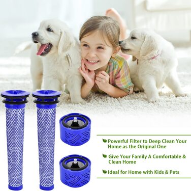 Комплект із 2 фільтрів Rebirthcare для пилососа Dyson V6 Animal Pro/Total Clean/Absolute/Slim/Motorhead/Trigger Plus, змінний моторний фільтр для Dyson V6