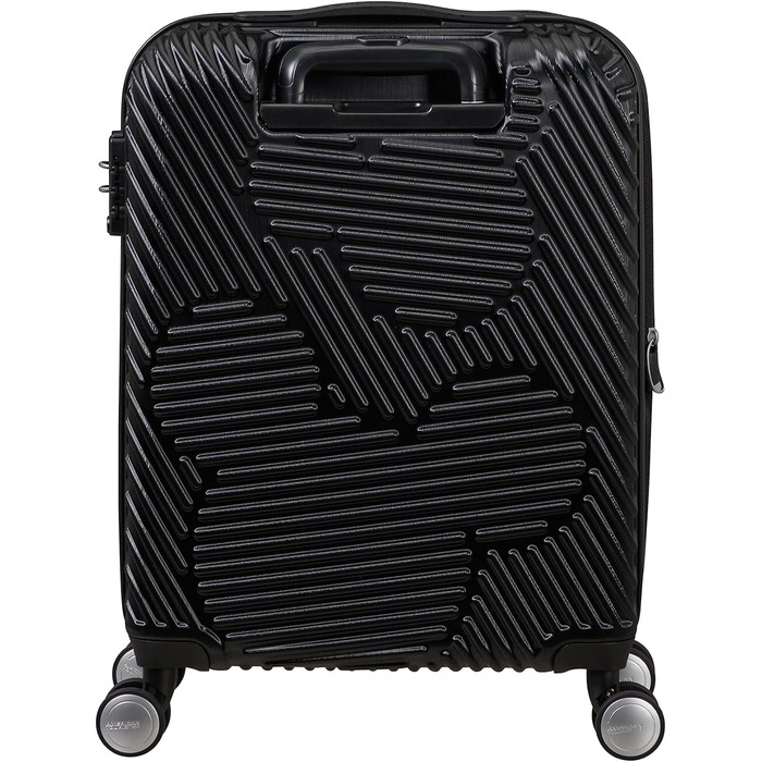 Дорожня валіза American Tourister Mickey Clouds, розмір S, розширювана, 55 см, 38/45 л, чорна з принтом Міккі Мауса, ручна поклажа, на колесах
