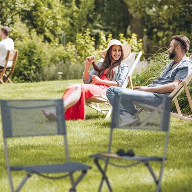 Набір з двох розкладних стільців Relaxdays для балкону