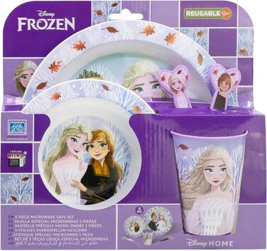 Набір посуду для сніданку Disney Frozen (5 предметів) з приборами