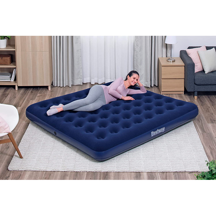 Надувний матрац Bestway King Single 203x183x22 см, сірий, для дому та відпочинку