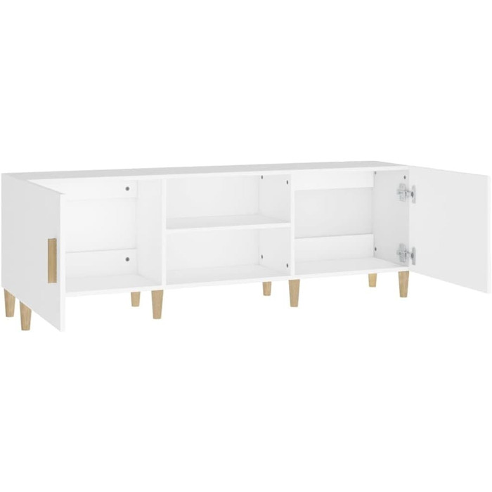 TV тумба vidaXL 150x30x50 см біла, деревостружкова плита, меблі для вітальні, телевізійний стіл, тумба під телевізор