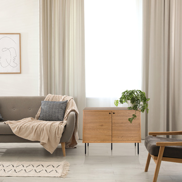 Сервант LINNO S 100x40x74 см, 2 дверцята, дуб, hjh LIVING