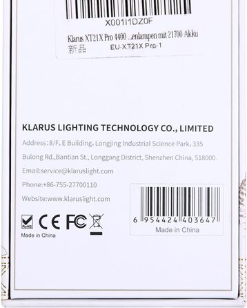Ліхтар Klarus XT21X Pro 4400 Люмен, суперяскравий LED, 336 м, USB акумуляторний