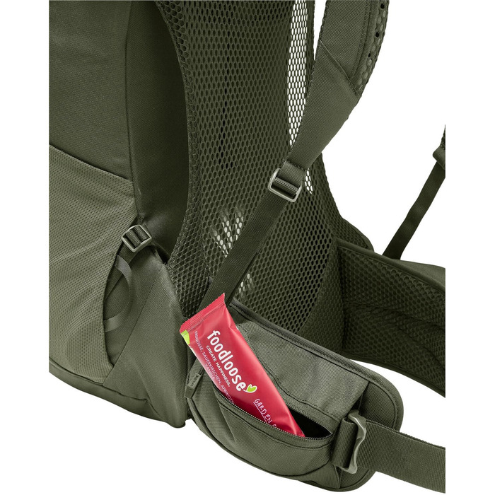 Туристичний рюкзак VAUDE Brenta 36+6 л, водонепроникний, унісекс, з дощовиком, зручний трекінговий рюкзак з органайзером, колір хакі