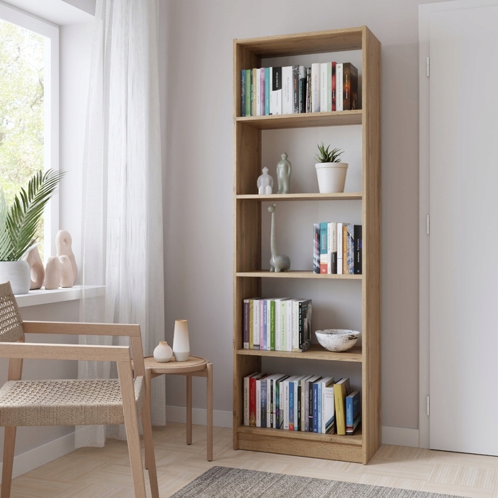 Стелаж PUVEROMEBLE 60 x 182,6 x 32 см, дуб вотан