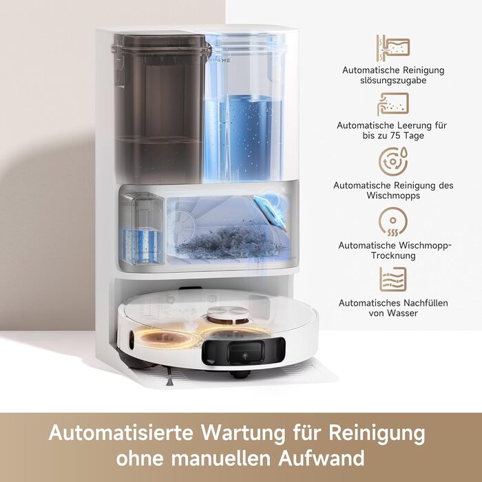 Робот-пилосос Dreame L10s Ultra Gen 2 з функцією миття, технологія RoboSwing™ та потужністю 10 000 Pa Vormax™, режим для тварин, автоматична станція, потужне прибирання килимів