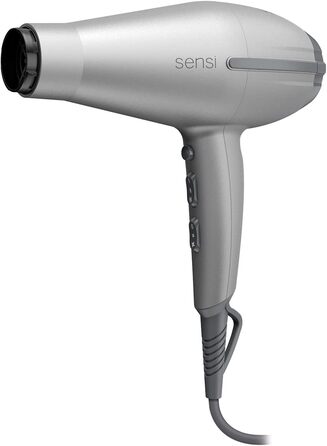 Фен професійний Gama Italy Tempo 5D Sensi - 2200 Вт, 5D Ultra Ozone Ion Protect, сріблястий/чорний