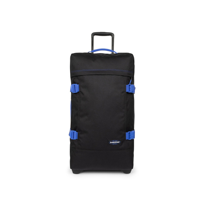 Валіза Eastpak Tranverz M 78L на колесах (67 x 35,5 x 30 см), легкий дорожній кофер з 2 відділеннями, телескопічною ручкою та TSA-замком, колір Contrast Black Blue