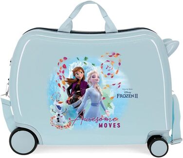 Дитяча валіза Disney Frozen Die Eiskönigin, жорсткий ABS, 50x38x20 см, синя, 34 л, 2,1 кг, 4 колеса, з кодовим замком, ручна поклажа