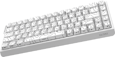 Дротова механічна клавіатура Ajazz NK68 V2 Red Switch (NK68-V2-R-S-W)