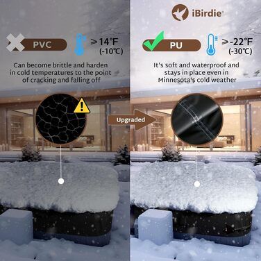 Водонепроникний чохол для гідромасажного jacuzzi/SPA iBirdie, квадратний 198x198 см, міцний захисний покрив 600D для зовнішнього використання, чорний