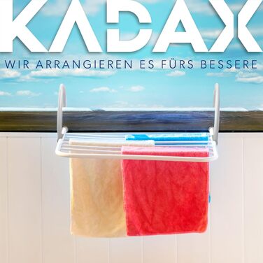 KADAX Сушарка для білизни на балкон, радіатор чи ванну, підвісна, компактна, складна