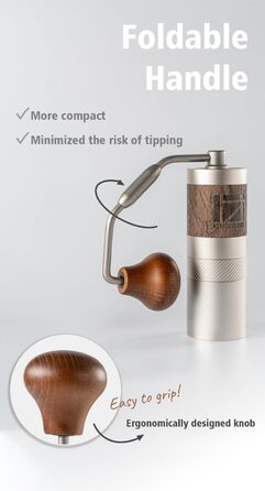 Кавомолка ручна 1Zpresso Q Heptagonal, компактна, для подорожей, з нержавіючою сталлю