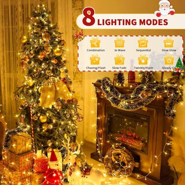 Світлодіодна гірлянда Auriostar для вулиці 60м, 600 LED, теплий білий колір, з таймером